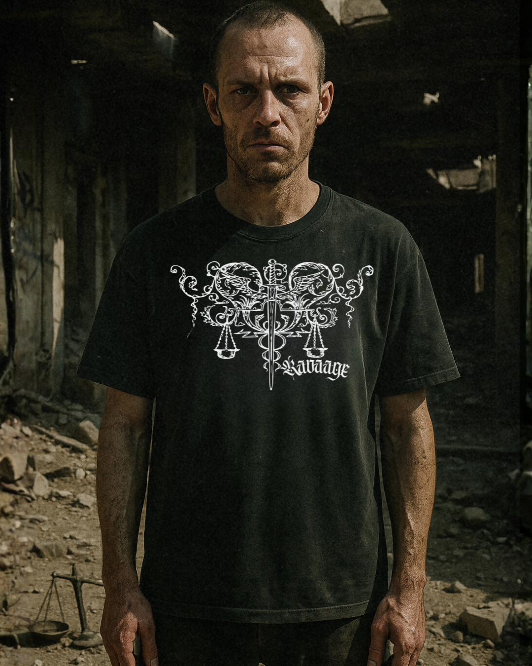 DUAL RUIN BOXY FIT TSHIRT