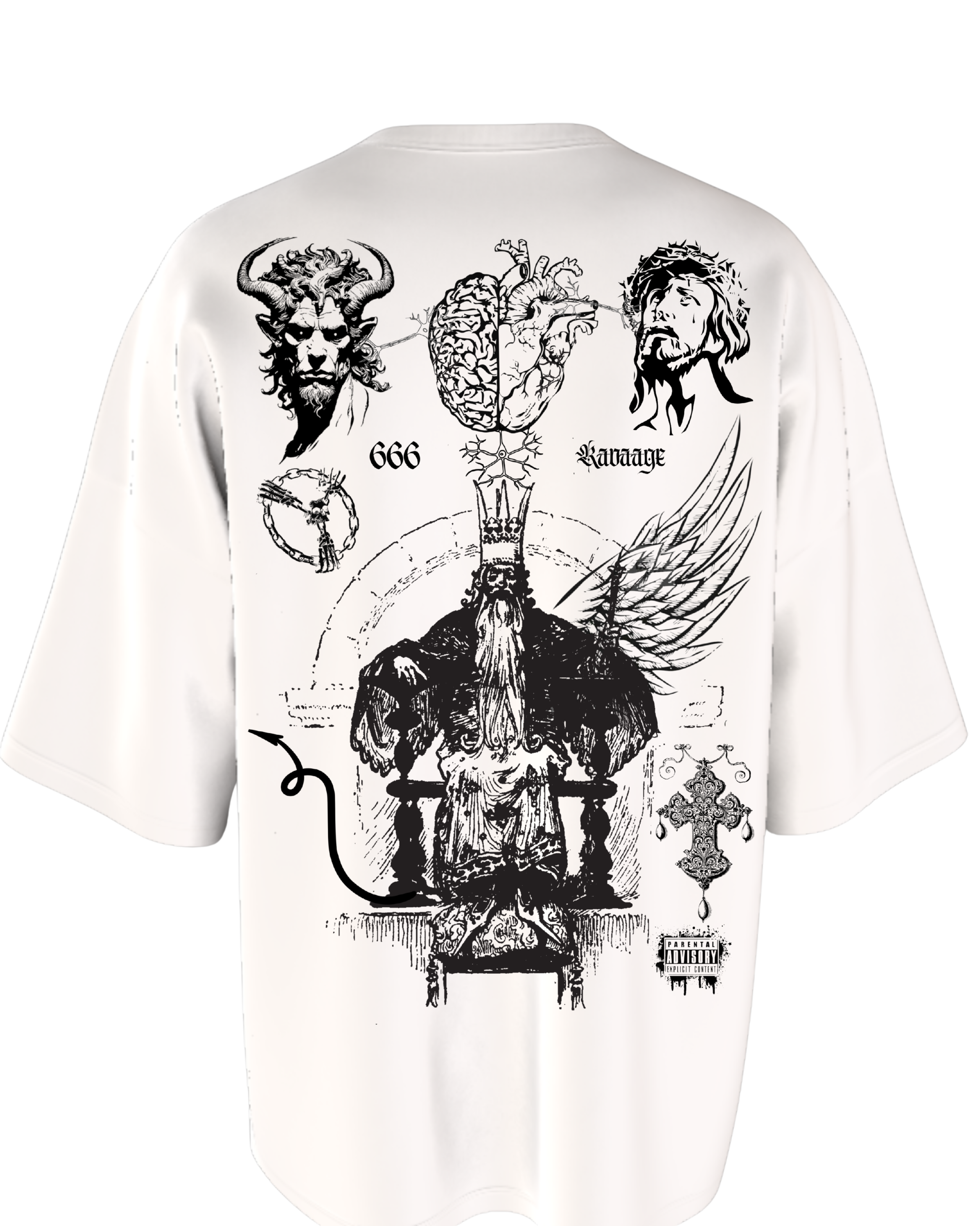 CROWNED SIN BOXY FIT TSHIRT